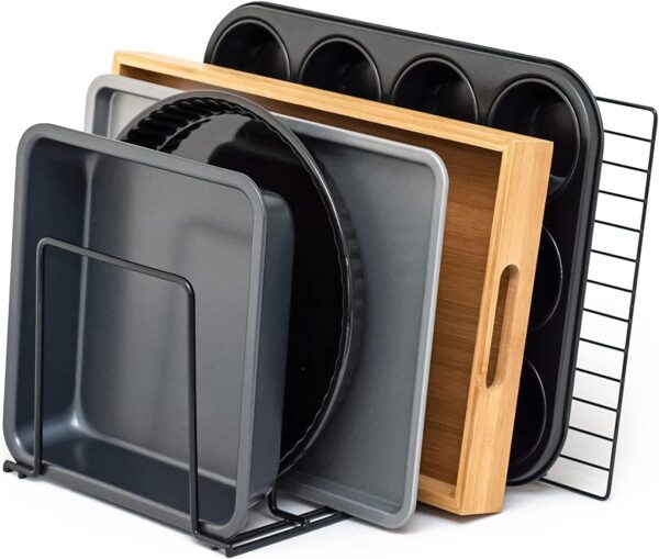 4-Slot Dish Drying Rack, Compact Iron Dish Rack with Drip Tray Space-Saving Rustproof Countertop Organizer for Kitchen, Dish Holder & Drainer