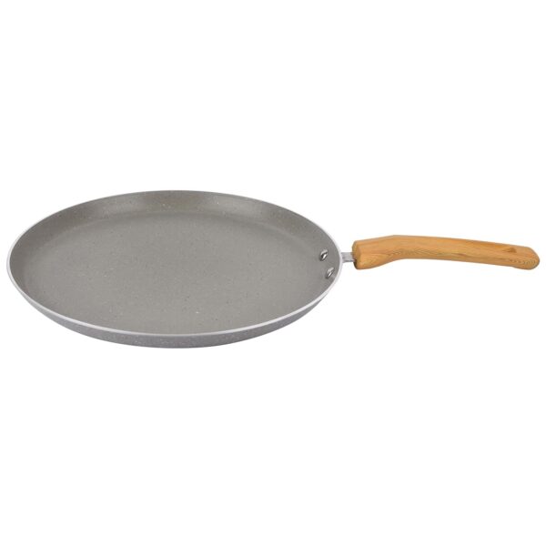 Non-Stick Cookware Dosa Tawa | Induction Base Virgin | Grade Aluminium | PFOA/Heavy Metals Free | 3 Layers Reinforced Non-Stick Coating - Gray (2.75L)