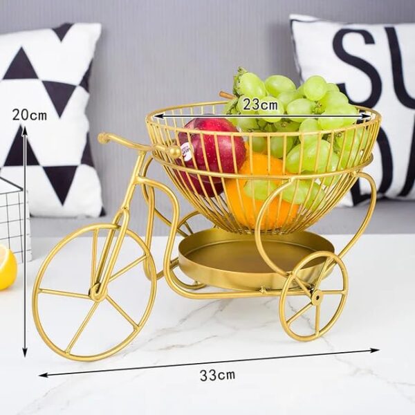 Stylish Bicycle Fruit Organizer – Durable Wire Basket for Daily Use