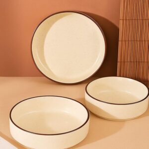 Elegant Multipurpose Flat Ceramic Serving Bowls for Modern Dining