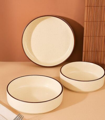 Elegant Multipurpose Flat Ceramic Serving Bowls for Modern Dining