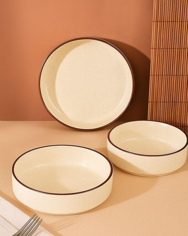 Elegant Multipurpose Flat Ceramic Serving Bowls for Modern Dining