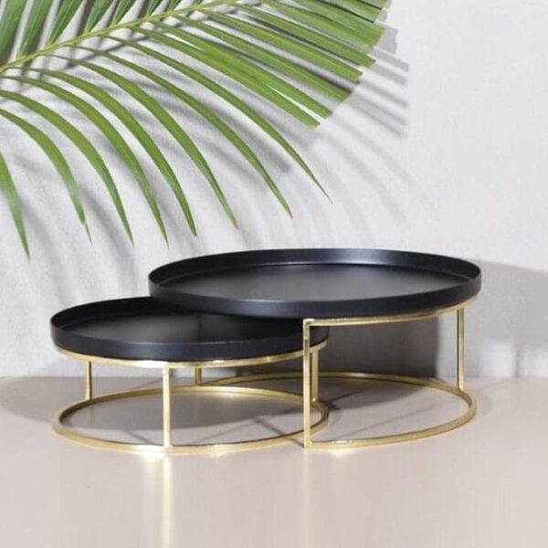 Premium metal cake holder with antique black and gold finish