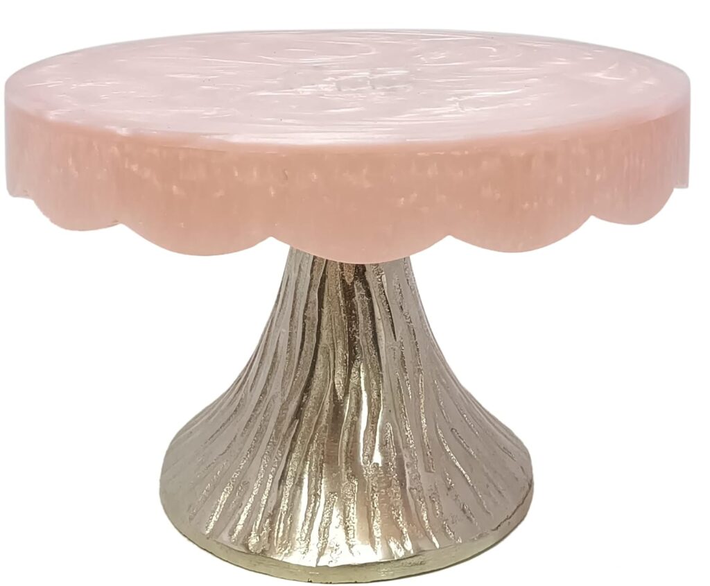 Elegant metallic pedestal cake stand for weddings and parties