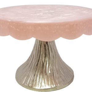 Elegant metallic pedestal cake stand for weddings and parties