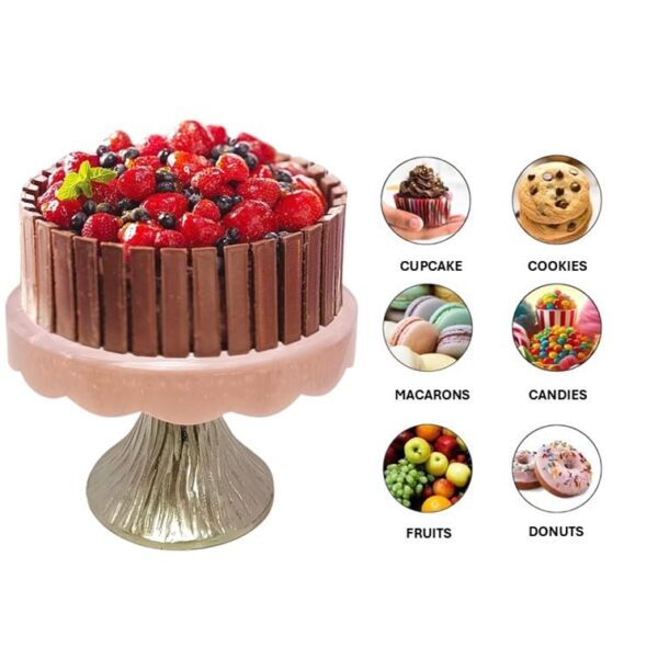 Elegant pedestal cake stand for cupcakes, muffins, and sweets