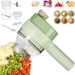 4-in-1 Portable Electric Vegetable Cutter with Rechargeable Battery