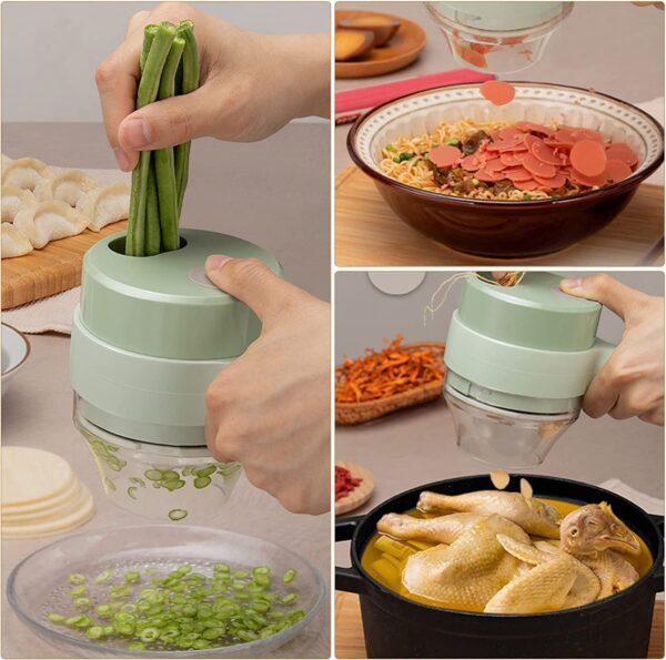 Cordless Electric Vegetable Slicer and Grinder for Everyday Cooking
