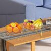Premium gold finish wire fruit holder for snacks and fruits