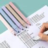 Minimal pastel highlighter set – dual line widths for studying and journaling