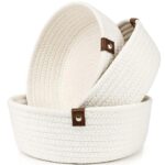 Natural jute mini storage baskets set of 3 for home organization