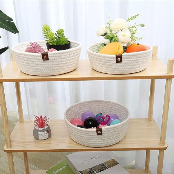 Stylish jute mini storage containers for kitchen , living room and office supplies