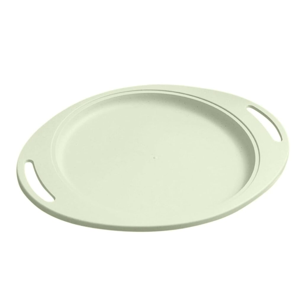 Modern oval dish with handle for appetizers and desserts