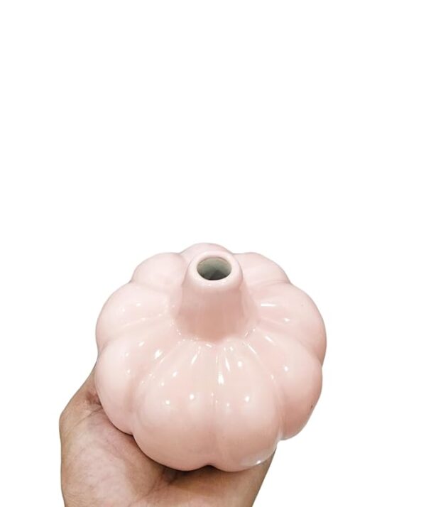 Decorative ceramic pumpkin flower vase for artificial and fresh flowers