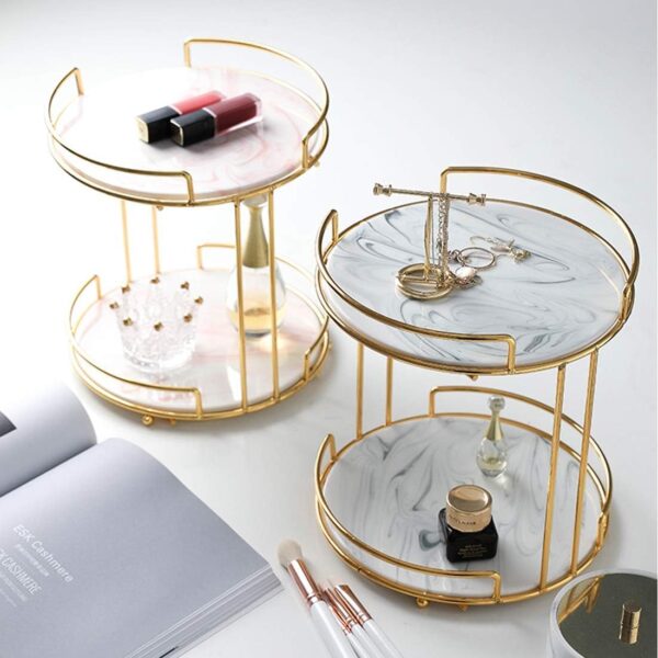 Premium tier gold storage stand – ideal for bathroom, kitchen, and living room