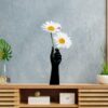 Premium handmade flower vase crafted from polyresin and marble dust