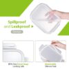 Leakproof borosilicate food storage containers with lids set