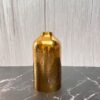 Artistic hammered flower vase with shiny golden coating for living room