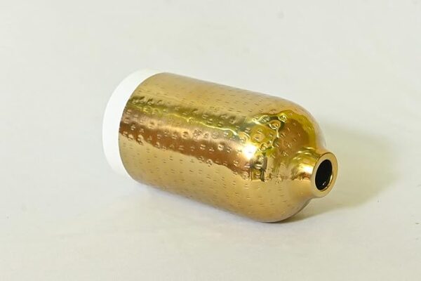 Unique golden hammered vase made of iron for gifting and home styling