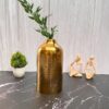 Iron Metal Shiny Gold Hammered Flower Vase for luxury home décor