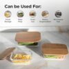Transparent Borosilicate Glass Food Storage Jars with Eco-Friendly Wooden Lids