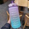 2 Liter Sipper Water Bottle with Motivational Time Marker BPA Free
