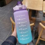 2 Liter Sipper Water Bottle with Motivational Time Marker BPA Free