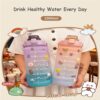 Reusable BPA Free 2000 ml Sipper Water Bottle with Daily Reminder