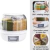 Premium Rotating Cereal Dispenser – Rice, Pulses & Grain Storage Box