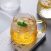 Modern premium glass cups for tea, coffee, and hot drinks