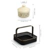 Set of ceramic pickle containers with iron rack for kitchen use
