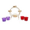 Modern tealight stand with glass cup for warm ambiance