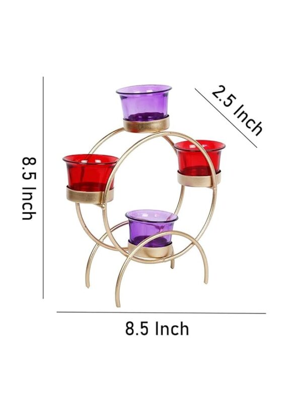 Crystal-clear glass tealight holder stand for luxury décor