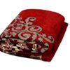 Soft velvet chenille carpet maroon for bedroom and hall