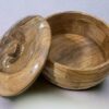 Polished wooden bread box for Indian chapati and rotis