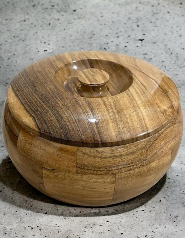 Traditional roti storage box crafted from solid wood