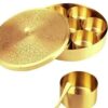Handmade copper spice box set for Indian spices