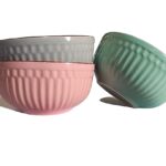 Multicolour Ceramic Modern Soup Bowl Set of 3 for Stylish Dining