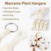 Traditional-style cotton macrame hanger with boho flair