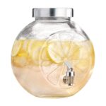 Elegant glass beverage tower dispenser for parties and events