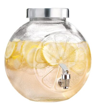 Elegant glass beverage tower dispenser for parties and events