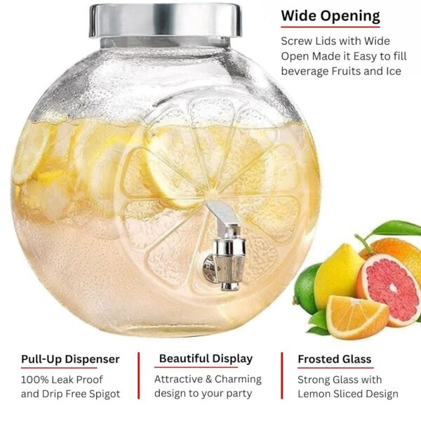 Classic glass tower for serving water, beer, and cocktails