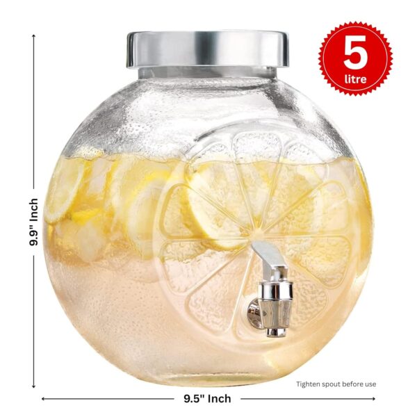 High-capacity glass tower water dispenser for celebrations