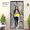 Polyester bug-proof door curtain with hands-free entry