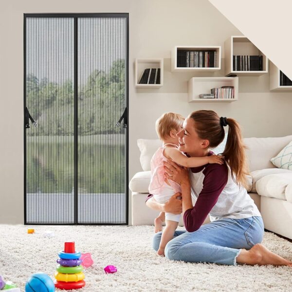 Magnetic Door Mosquito Net – Polyester Insect Screen with Hands-Free Entry