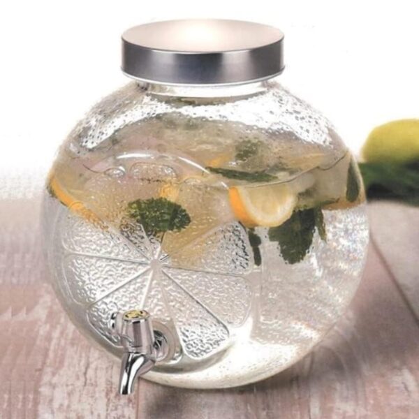 Premium glass drink tower dispenser with sleek design