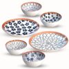 Modern Japanese porcelain dinnerware set with intricate flower design