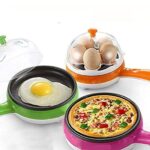 2-in-1 egg boiler and non-stick frying pan for quick cooking