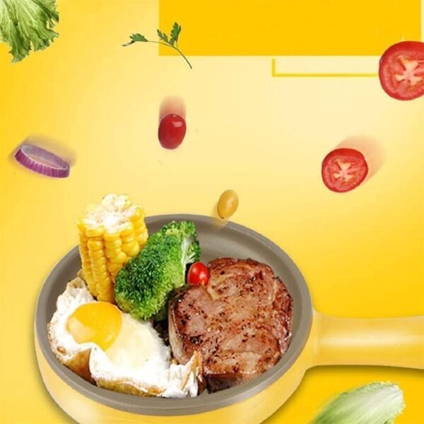 Portable electric egg boiler machine with frying pan feature
