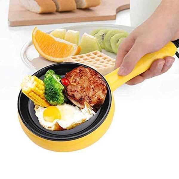 Multi-functional electric egg cooker with steamer and pan